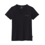 T-SHIRT LOGO BLOC FEMME, NOIR