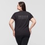 T-SHIRT LOGO BLOC FEMME, NOIR