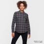 CHEMISE A CARREAUX FEMME, GRIS-283330593,00 €