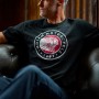 T-shirt pour homme avec icône de coiffe, noir