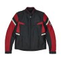 BLOUSON CUIR RAVINE POUR HOMME, NOIR et ROUGE