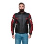 BLOUSON CUIR RAVINE POUR HOMME, NOIR et ROUGE