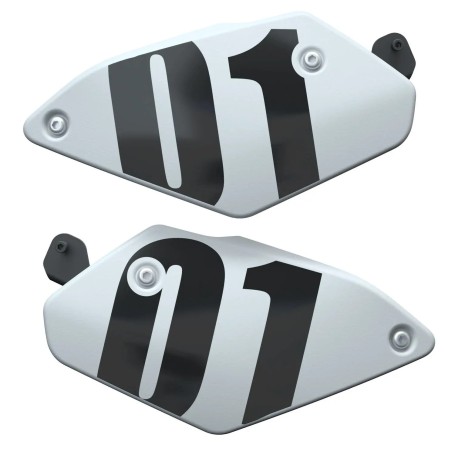 PLAQUE IMMATRICULATION LATÉRALE BLANCHE