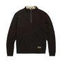 PULL A COL ZIPPE DOUBLE CAMOUFLAGE POUR HOMME, NOIR