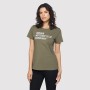 TEE-SHIRT FEMME LOGO IMC, KAKI
